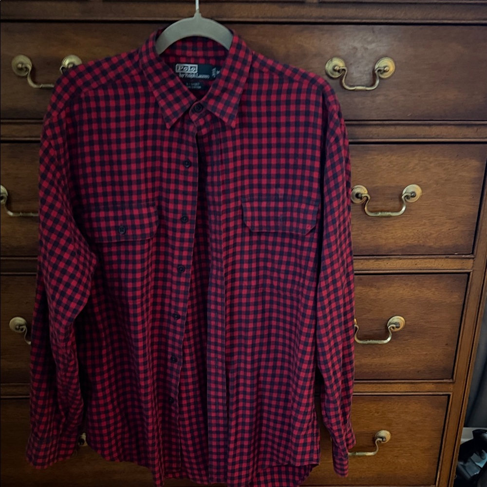 Polo Ralph Lauren Red and Black Checkered Men's Shirt